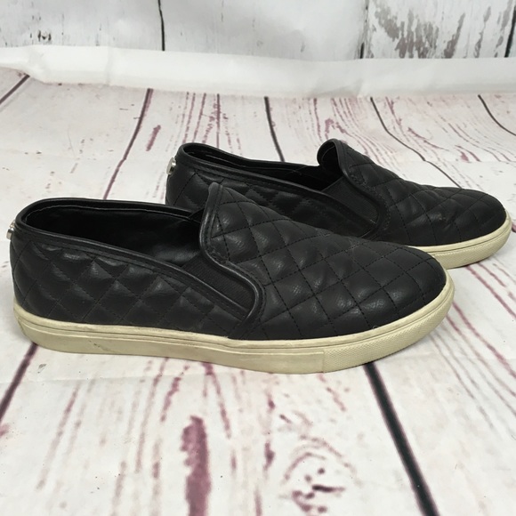 Steve Madden Shoes - Steve Madden Black Quilted Slip On Sneakers